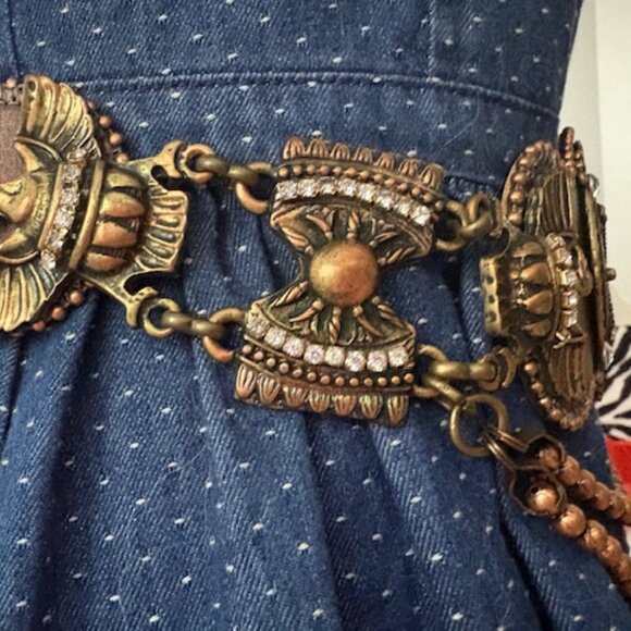 Leatherock Embellished Leather Belt - Picture 7 of 8